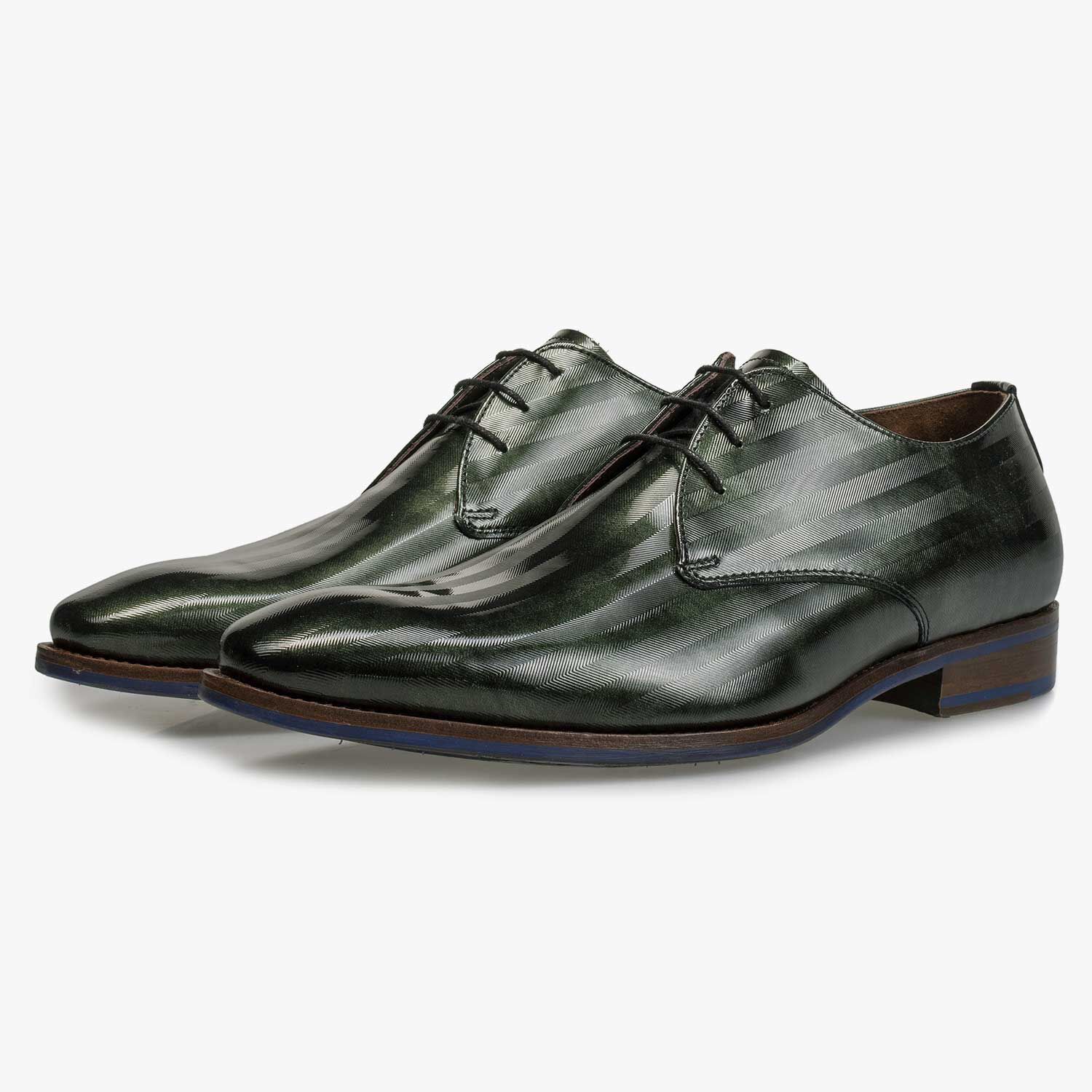 Lackleder Schnürschuh – grün – 1806600|Floris van Bommel® Lackleder Schnürschuh – grün – 1806600|Floris van Bommel®