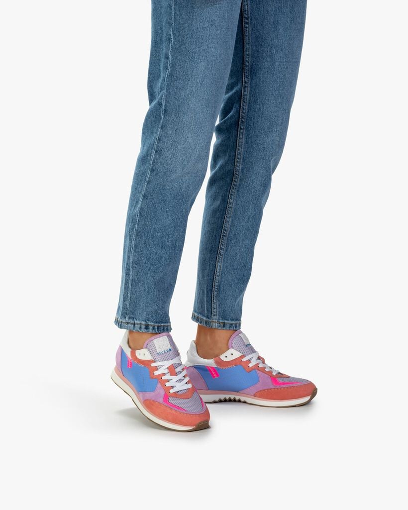 Sneaker nubuck leather multi-colour