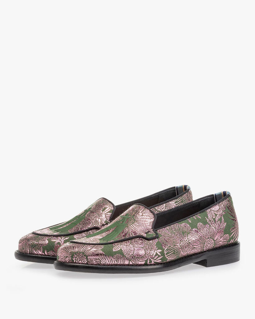 Loafer gr&uuml;n mit Print