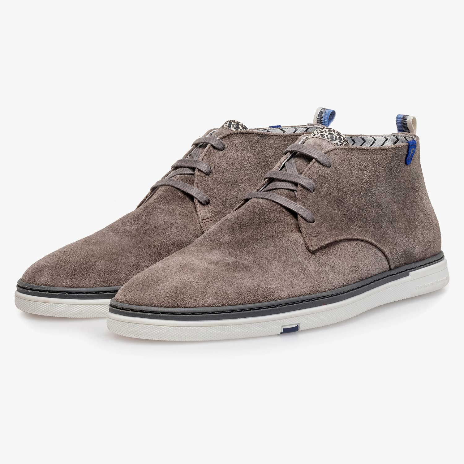 Taupefarbener Wildleder Schnurstiefel 10502 03 Floris van Bommel