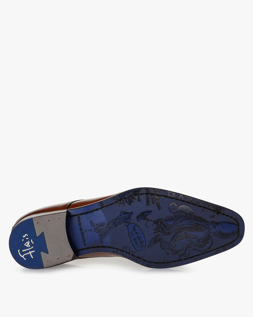 Schn&uuml;rschuh Kalbsleder cognacfarben