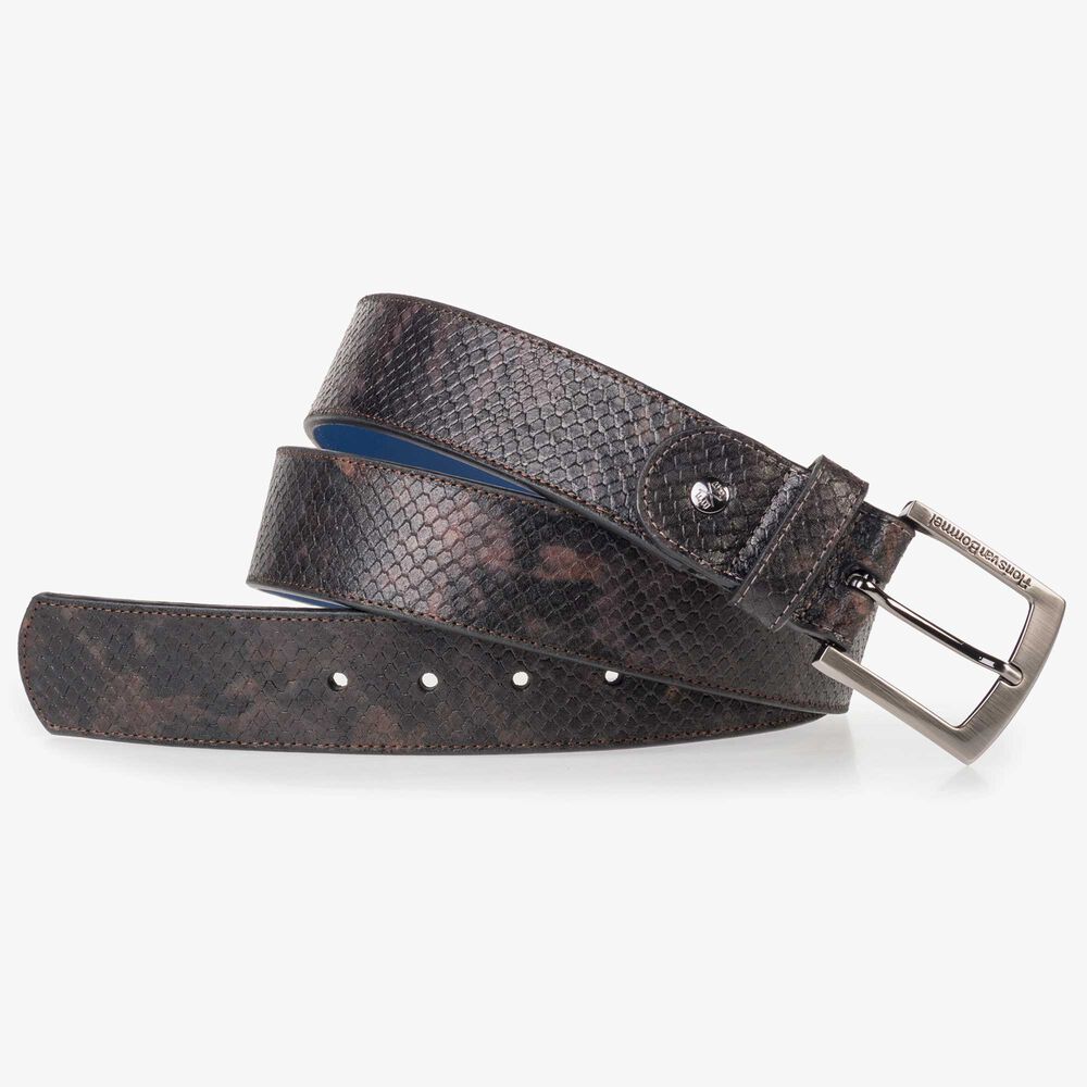 Floris van Bommel black leather men’s belt