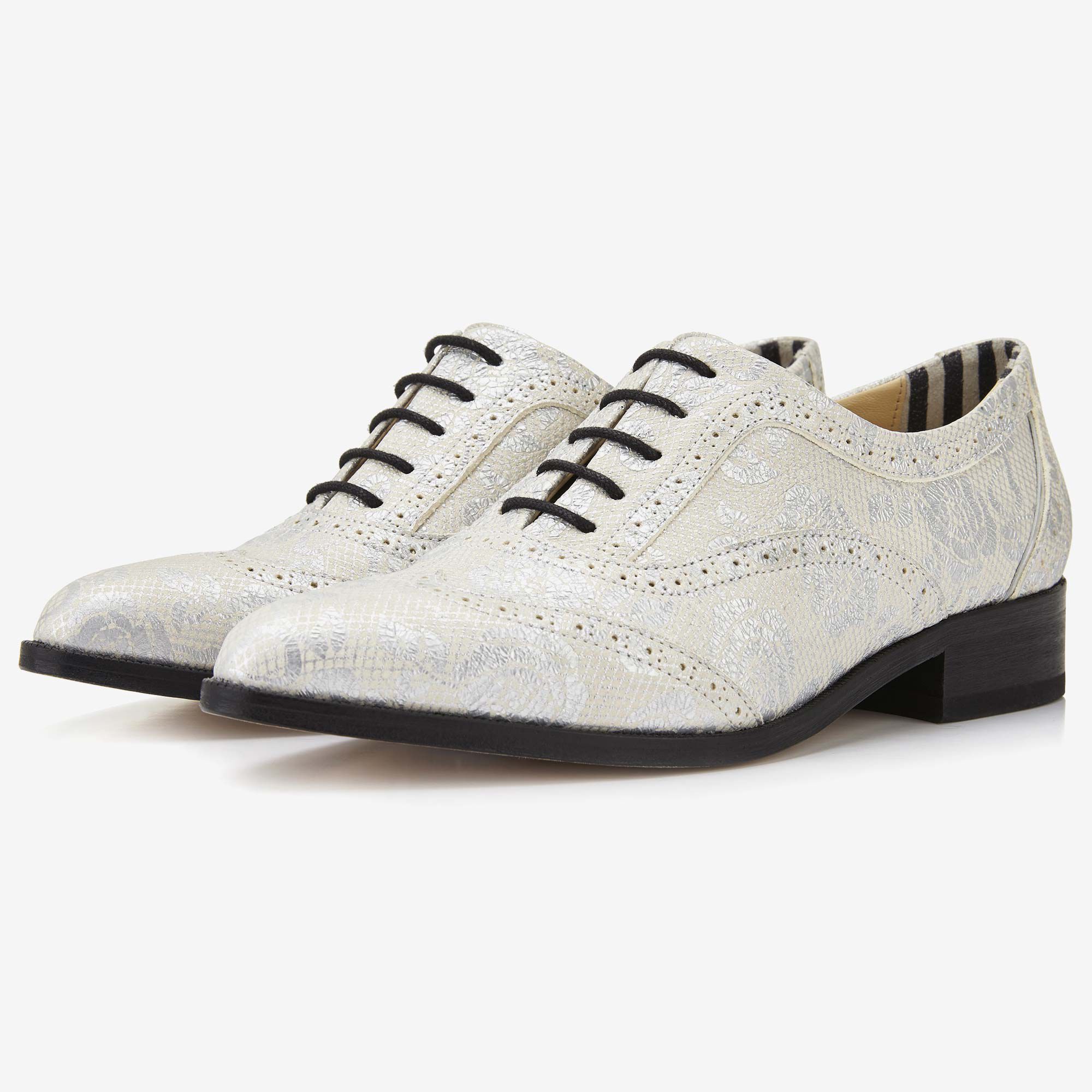 Lace up clearance silver shoes