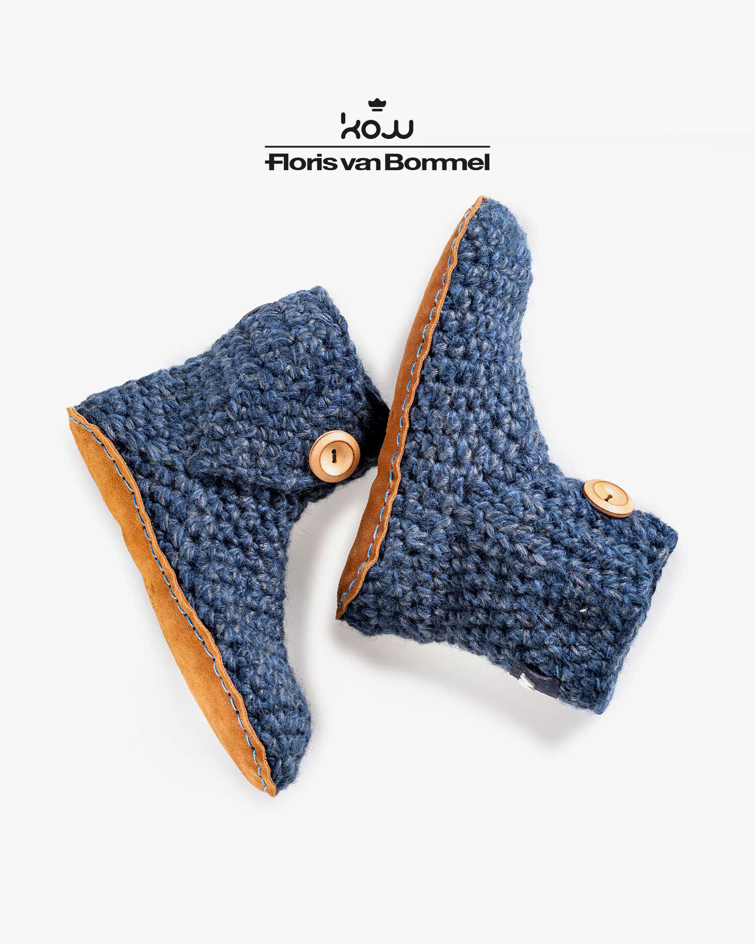 Kingdom of Wow Hausschuhe blau Floris van Bommel