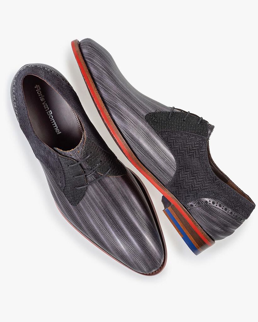 Schn&uuml;rschuh metallic schwarz