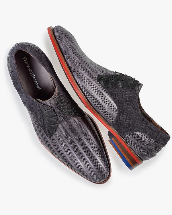 Schn&uuml;rschuh metallic schwarz