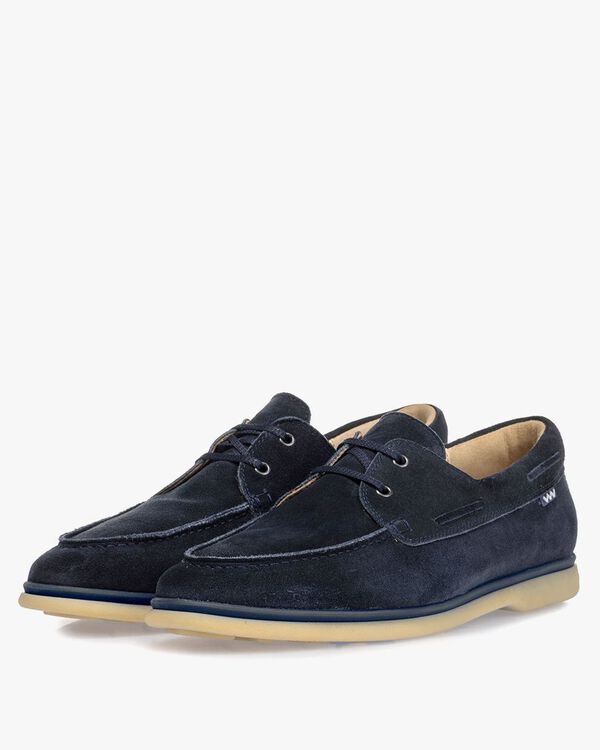 Bootsschuh Wildleder blau