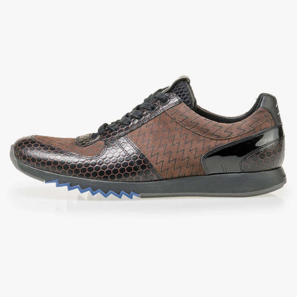 Floris van Bommel brauner Herren Leder Sneaker
