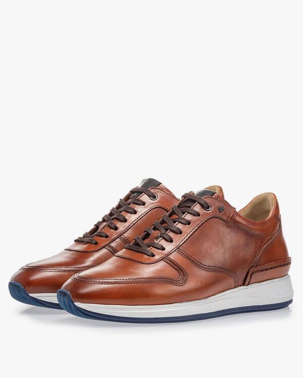 Sneaker Kalbsleder cognac