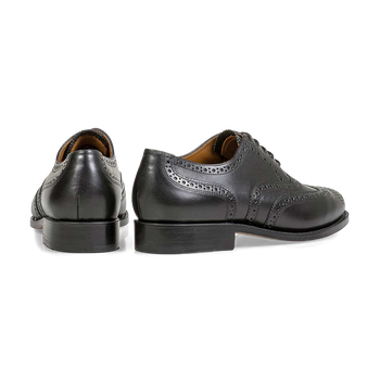 Lace shoe calf leather black