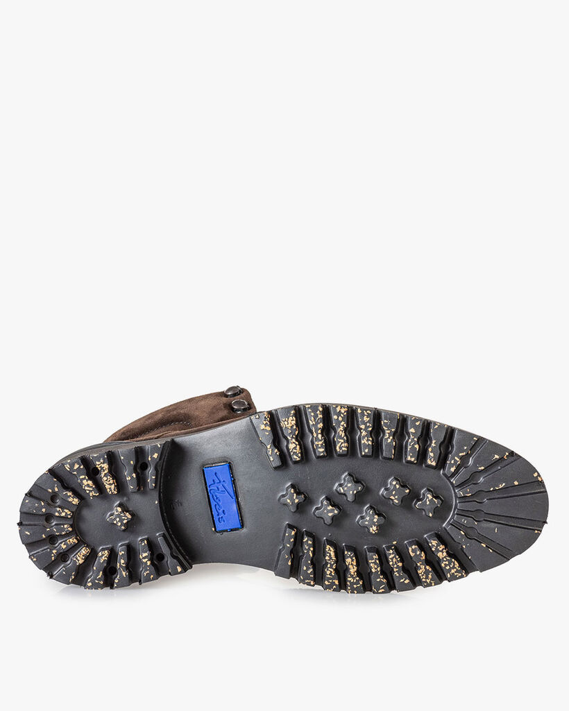 Schn&uuml;rstiefel braun Wildleder