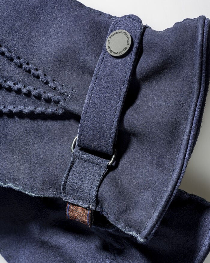 Handschuhe Wildleder blau