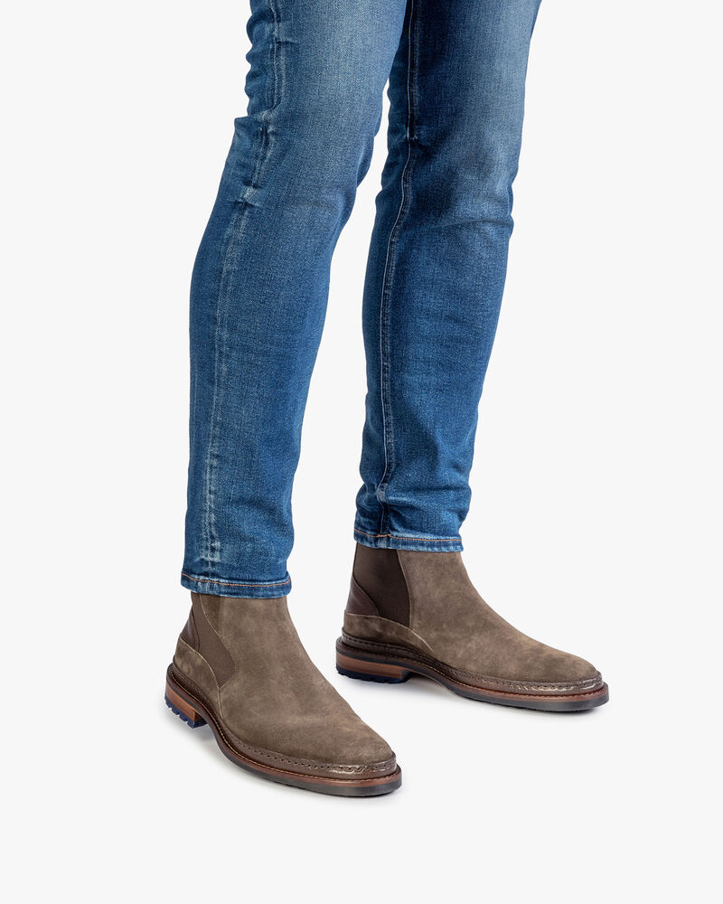 Chelsea Boot Wildleder dunkel taupefarben