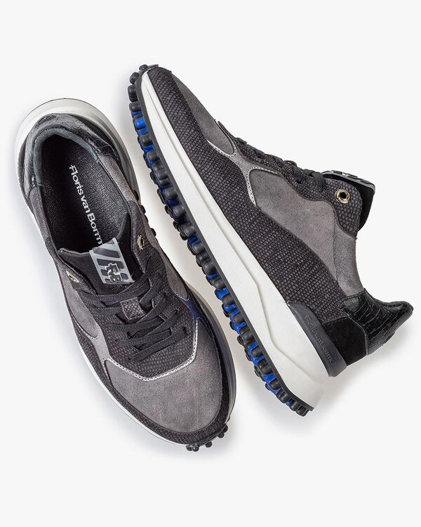 Noppi Sneaker Wildleder schwarz