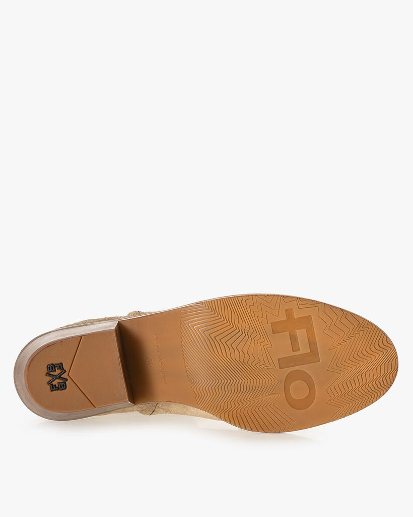 Stiefelette Wildleder beige