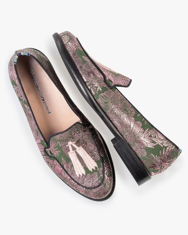Loafer gr&uuml;n mit Print
