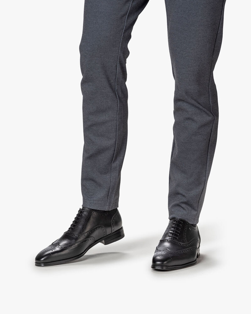 Schn&uuml;rschuh Kalbsleder schwarz