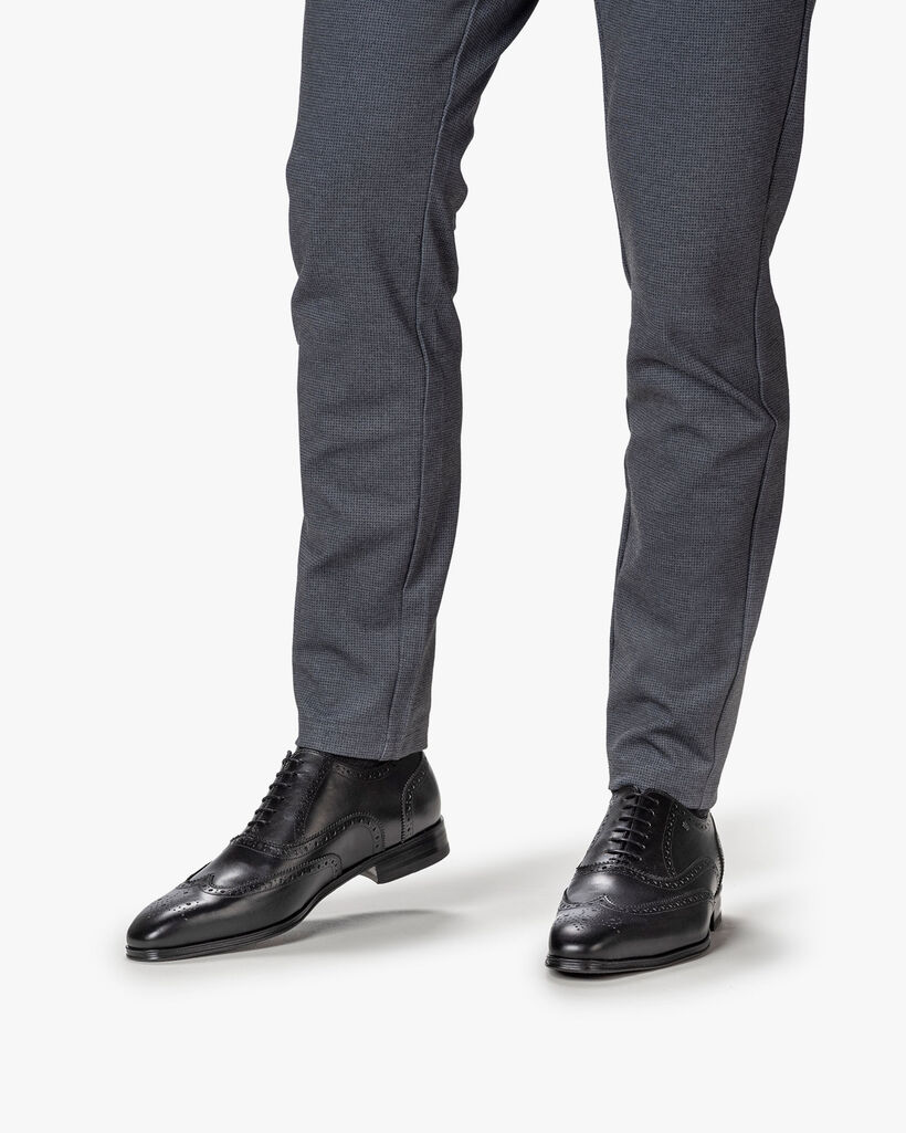 Schn&uuml;rschuh Kalbsleder schwarz