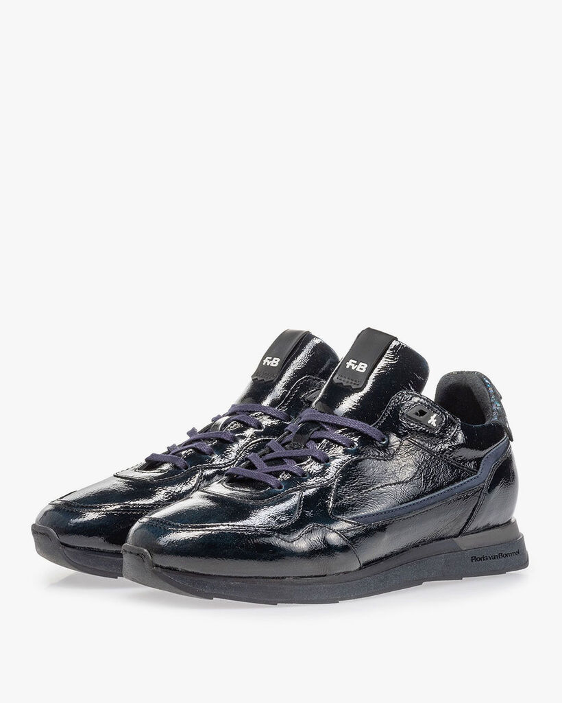 Sneaker blaues Lackleder