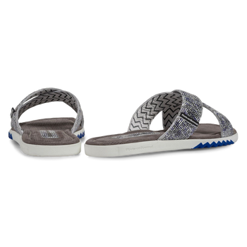 Slipper mit Print schwarz-wei&szlig;