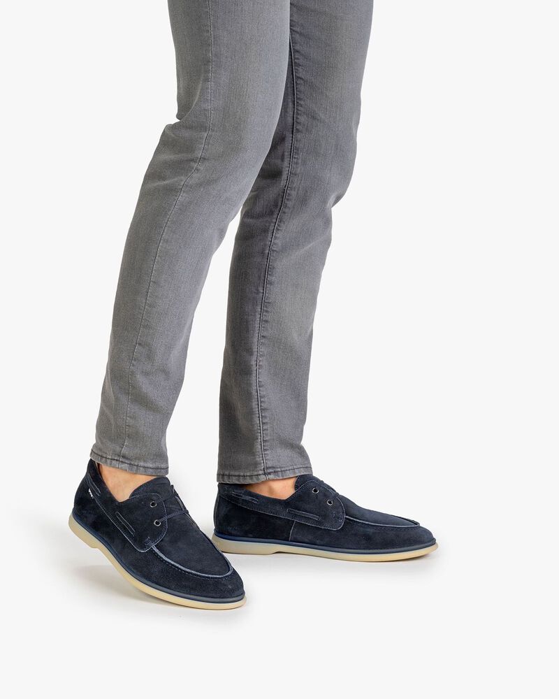 Bootsschuh Wildleder blau