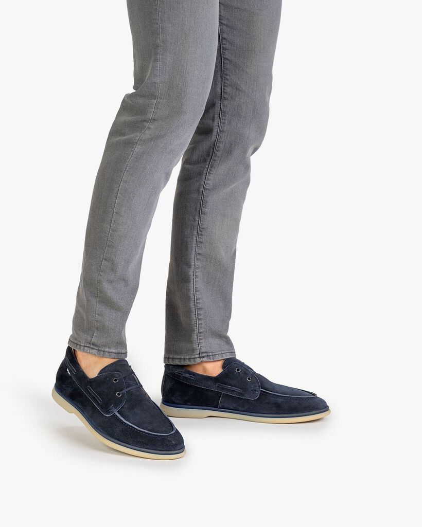 Bootsschuh Wildleder blau