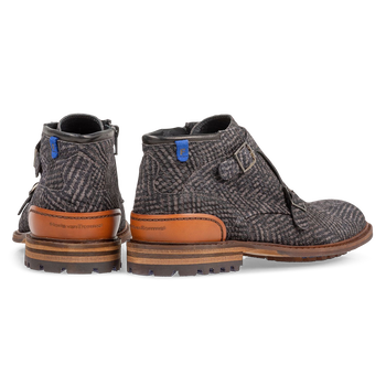 Stiefel grau mit Schnalle