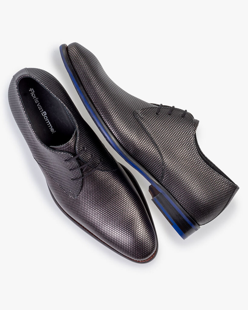 Schn&uuml;rschuh Metallic-Print bronze