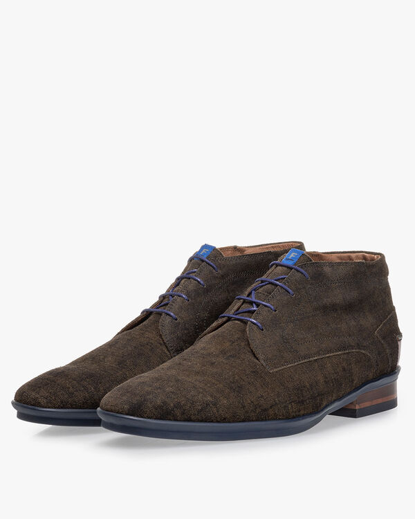 Schn&uuml;rstiefel Wildleder gr&uuml;n