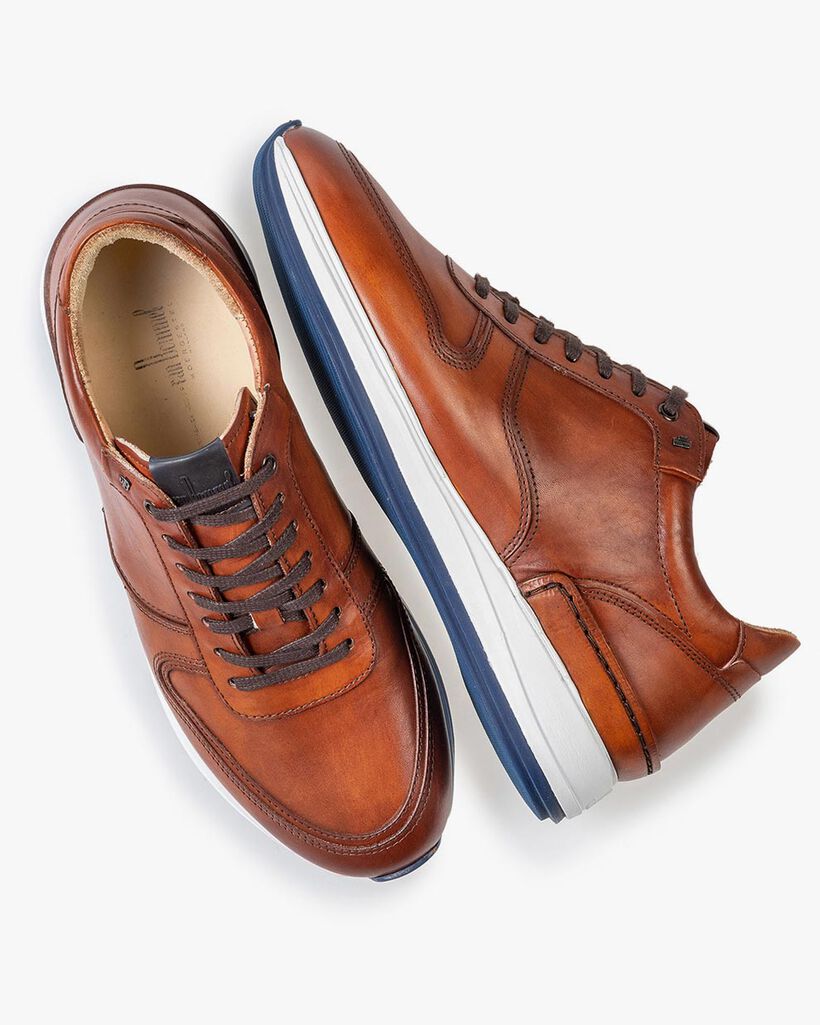Sneaker Kalbsleder cognac