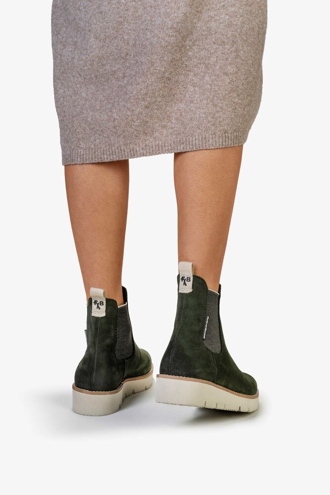 Chelsea Boot Wildleder gr&uuml;n