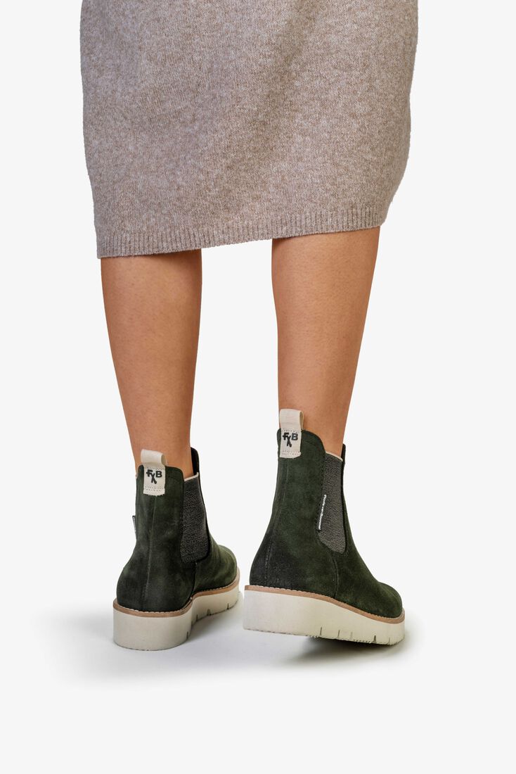 Chelsea Boot Wildleder gr&uuml;n