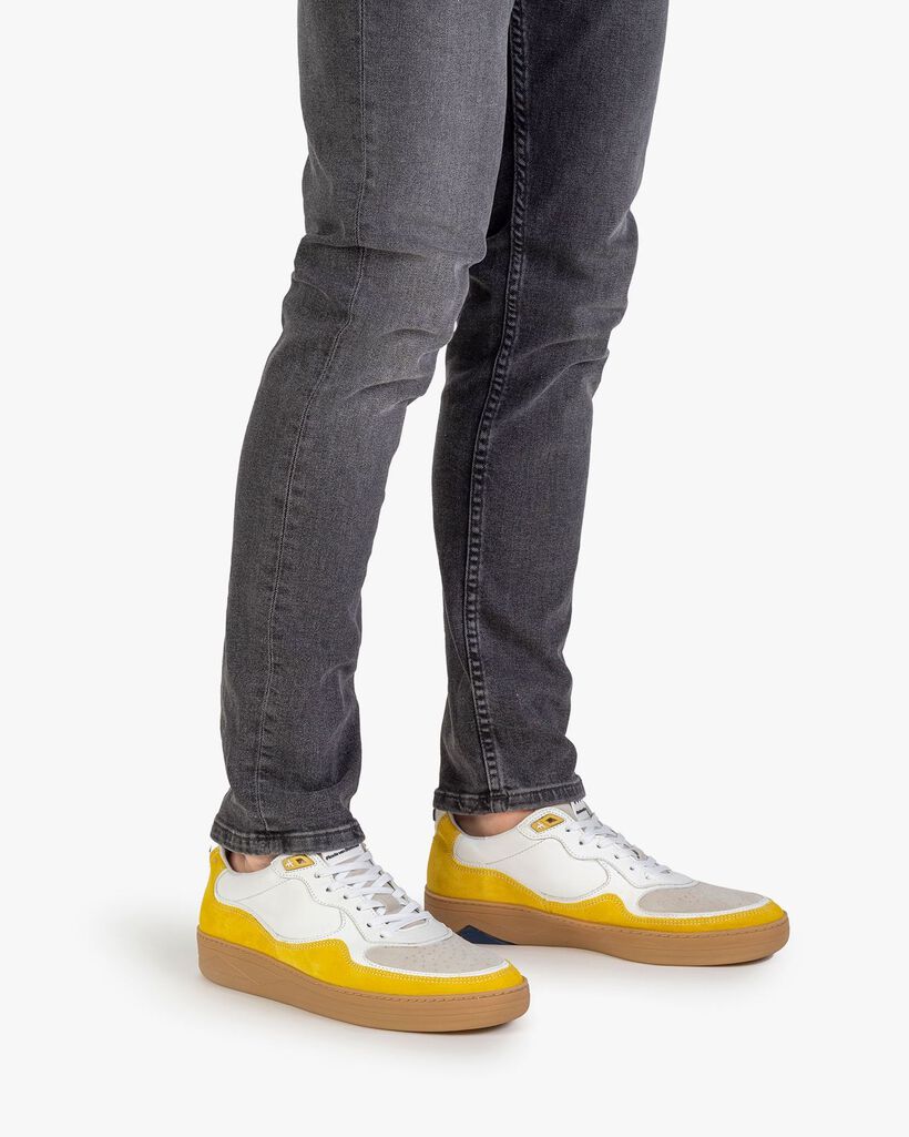 Sneaker suede leather yellow