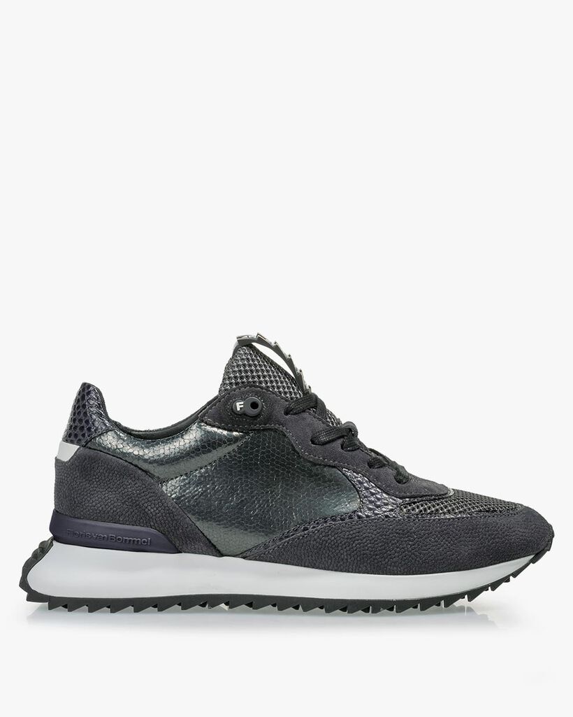 Sneaker Wildleder-Print grau