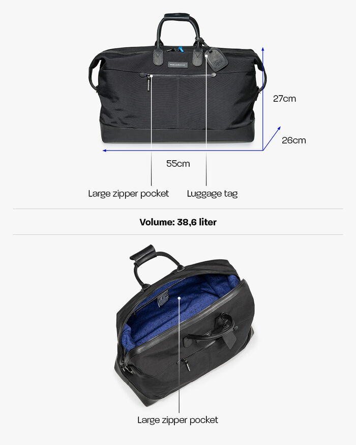 Weekender-Tasche Textil schwarz