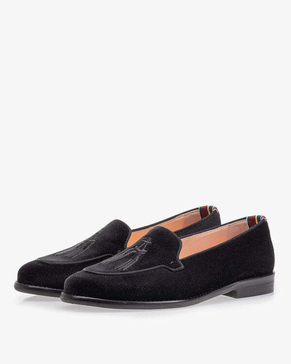 Loafer black textile
