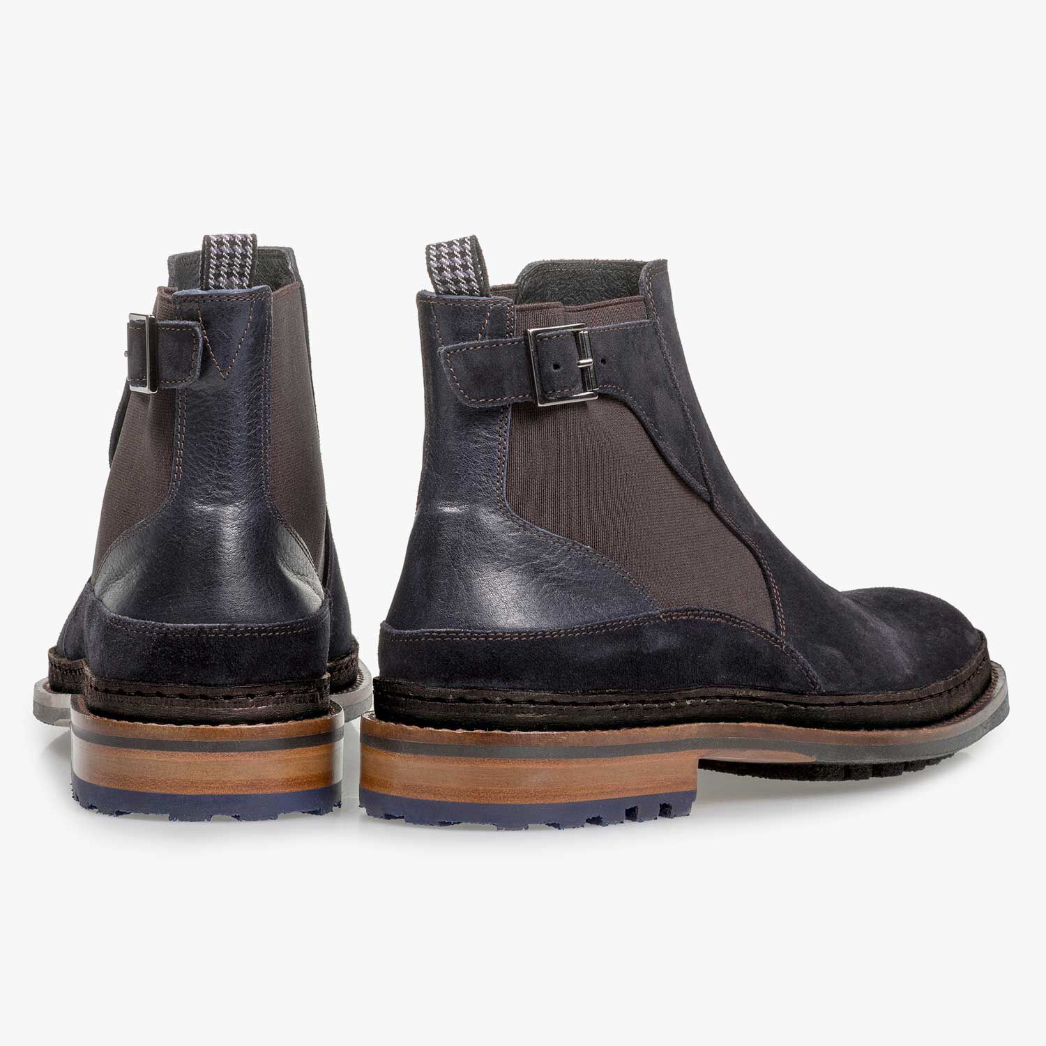 Blue suede Chelsea boot 10529 05 Floris van Bommel Official