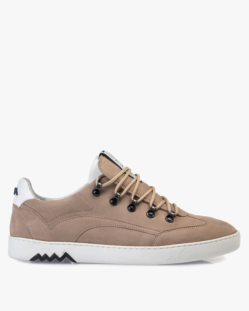 Hiking sneaker nubuck leather beige