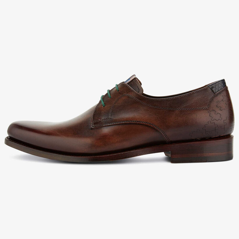 Floris van Bommel Dunkelbraune Herren Schnürschuhe