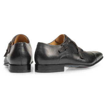 Schwarzer Kalbsleder Monk