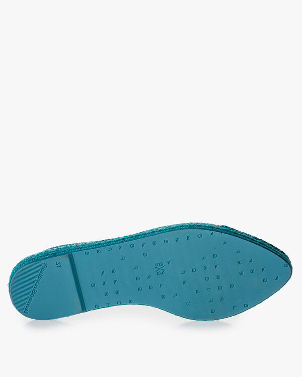 Blaue Espadrilles Metallic-Print