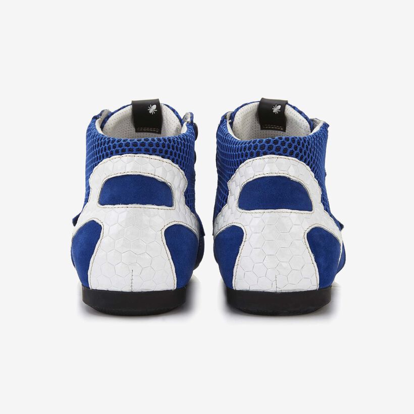 Floris van Bommel kobaltblauer Herren-Sneaker aus Veloursleder