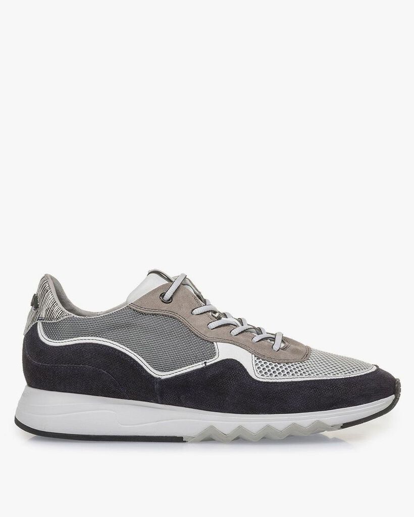 Grau-schwarzer Wildleder-Sneaker
