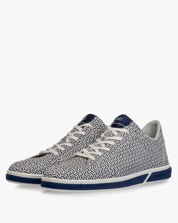 Sneaker leather black/white