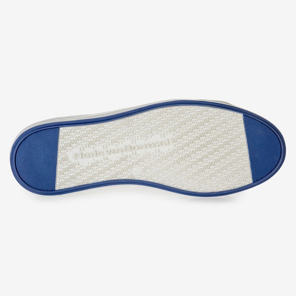 Brauner Wildleder-Schn&uuml;rschuh mit Print