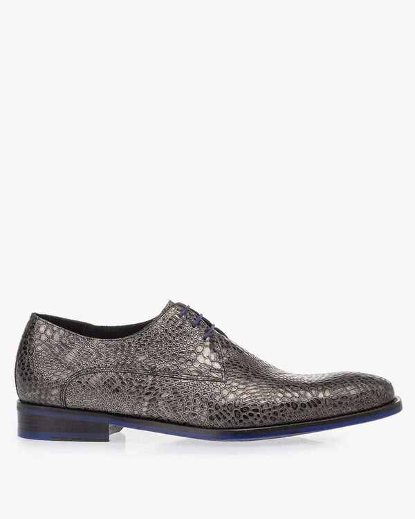 Lace shoe metallic grey