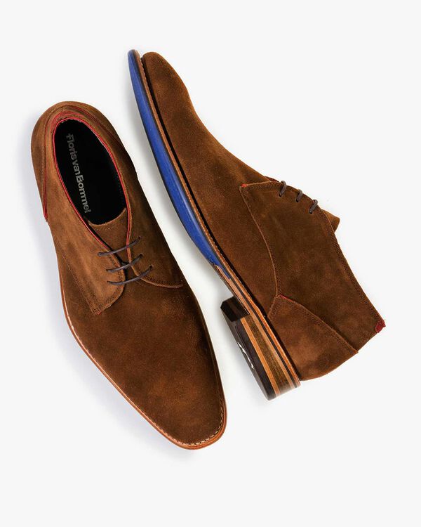 Schn&uuml;rstiefel Wildleder braun