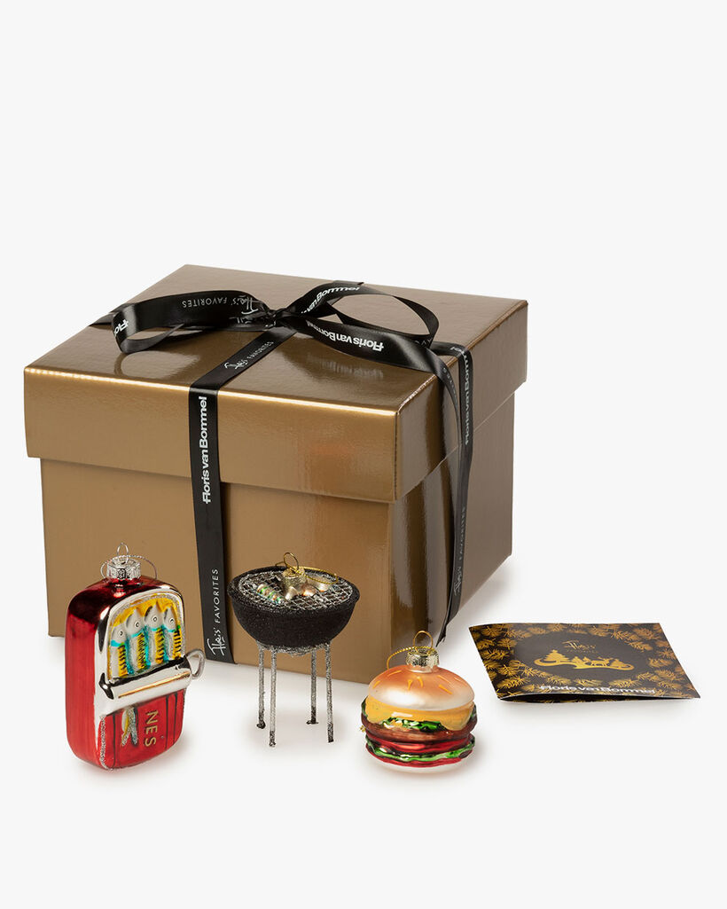 Geschenkbox mit Weihnachtsanhängern 'BBQ-Time'