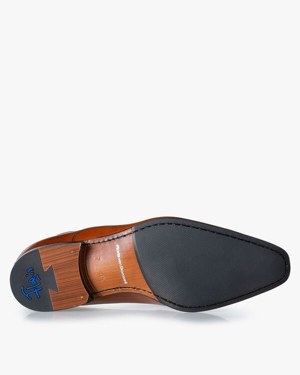 Schn&uuml;rstiefel Kalbsleder cognac