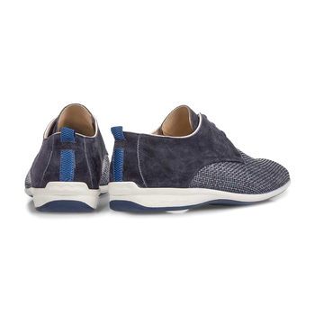 Blauer Schn&uuml;rschuh Leder